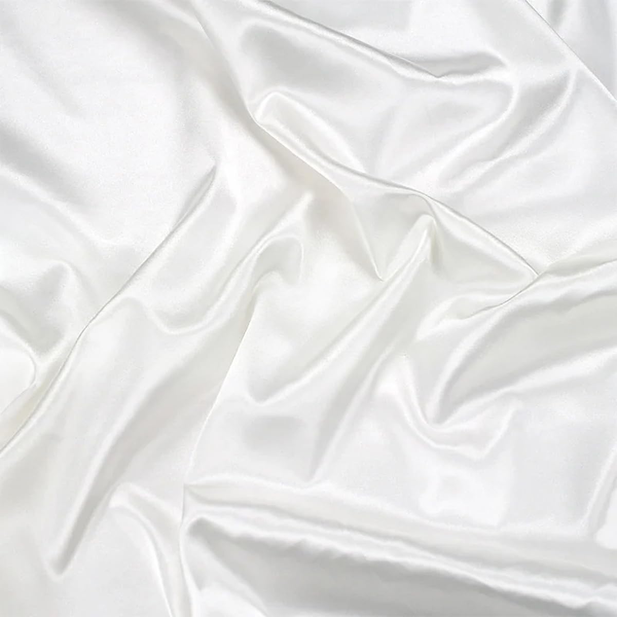 Tissu mercerisé en soie uni blanc, 100 x 140 cm, fond photographique pour produits et artisanat