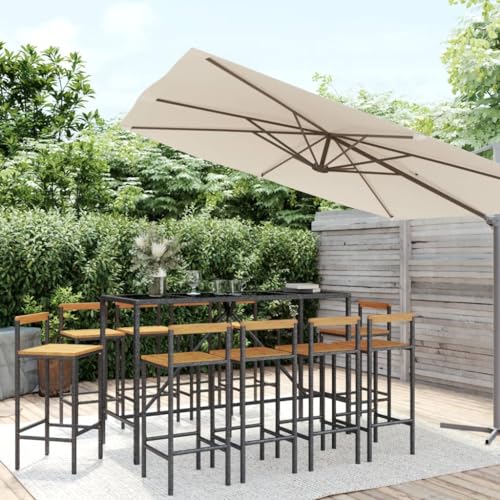 Garden Bar Set Black,3187698