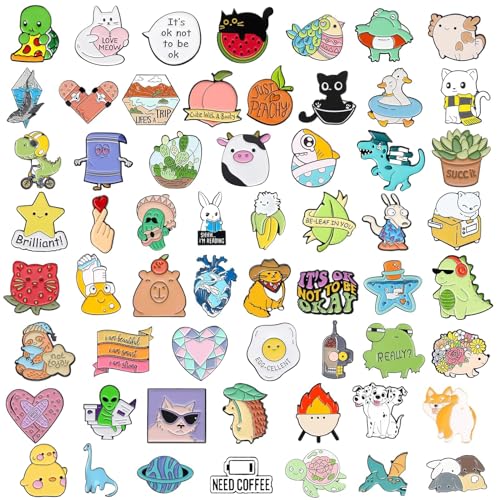 20305080 mixed enamel brooch bulk setlapel badges cartoon plant enamel pin sets funny button pins jewelry for backpack cloths hats jacket decoration