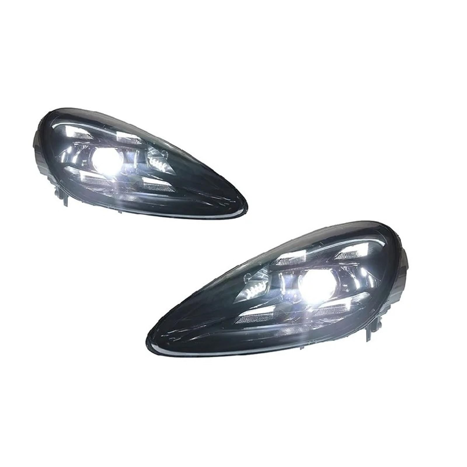 Pasuje do Pors//che Cayenne 958 11-18 Start niebieska dioda LED DRL reflektor samochodowy montaż sygnału akcesoria samochodowe(11-14,With start blue)