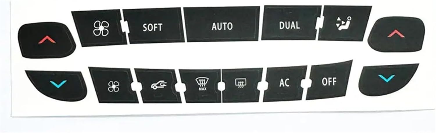 Car Air Conditioning Dash Button Sticker for Scenic,Radio Dash Buttons Decal Replacement Stickers Auto Interior Accessories