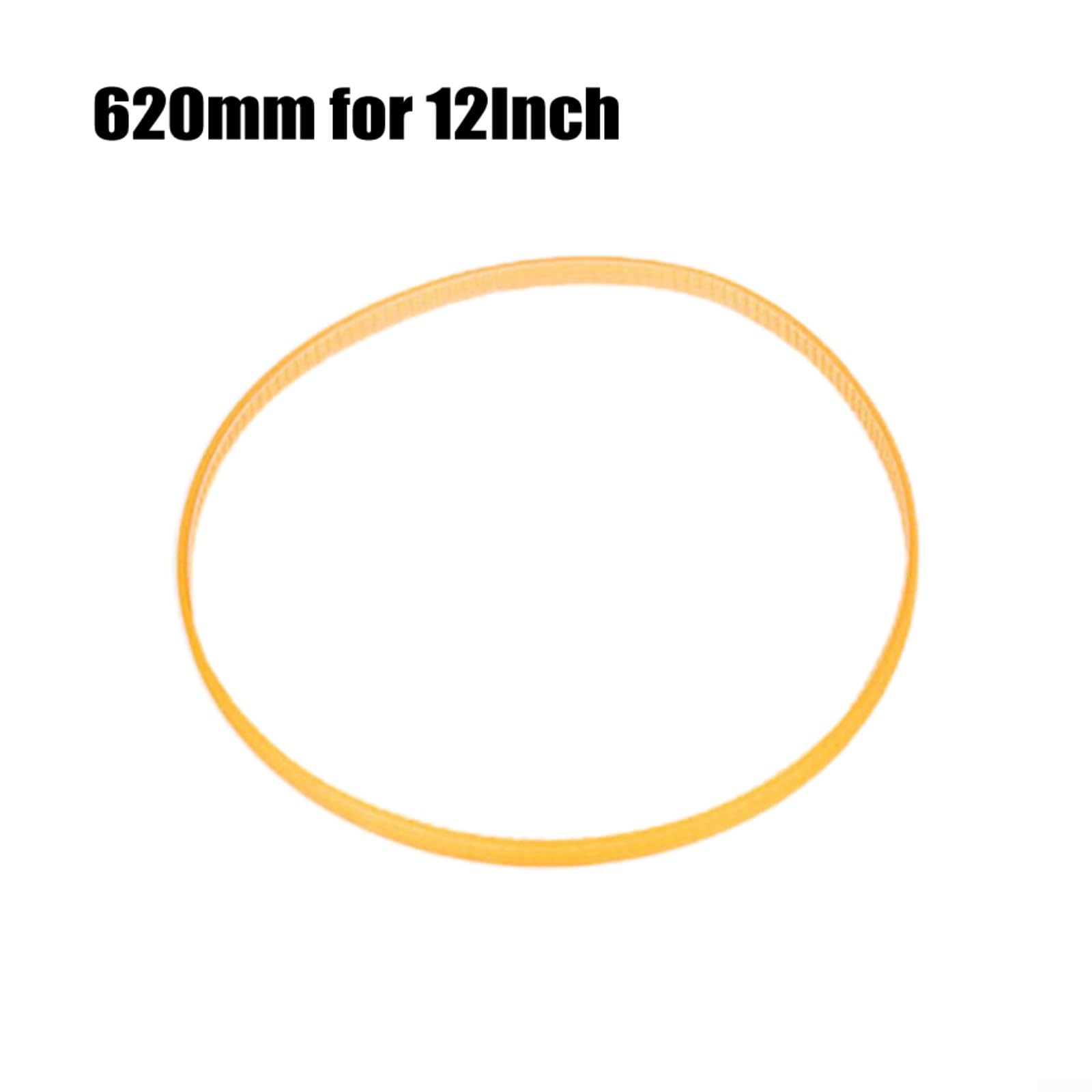 Cinghia di ricambio per sega a nastro, nastro trasportatore a nervatura a V, 340 mm, per seghe da 30,5 cm e 620 mm, per seghe per la lavorazione del legno da 12", materiale PU arancione (620 mm per 12