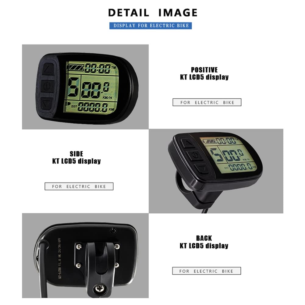 Écran LCD Pour Vélo électrique - Compatible 24V/36V/48V/60V, 5 Broches - Pour VTT électrique Et Urbain