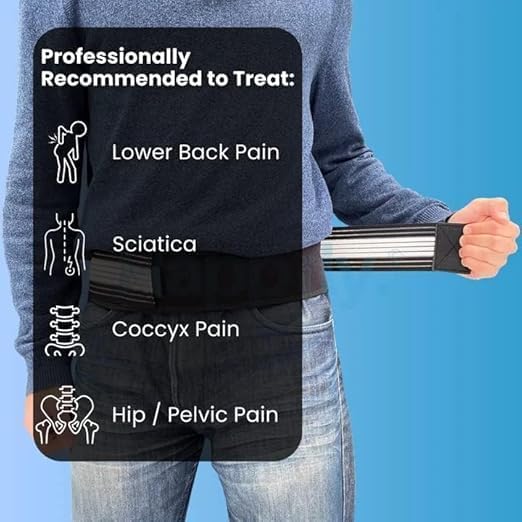 Image of ARPK Back Pain Belt - Lower Back Support Brace for Men and Women- Anti-Slip Sciatica Pain Relief - Sacroiliac SI Joint Hip, Pelvic Beltt - Back Pain Belt For Women - REGULAR SIZE (black)