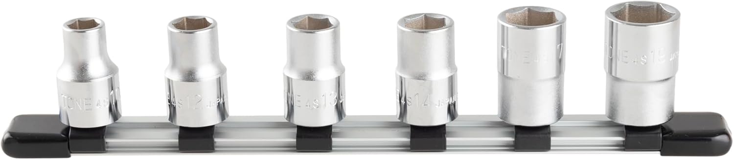 TONE Socket Set 6-Point with Socket Holder HS410 1/2" Inch Drive 10-Piece