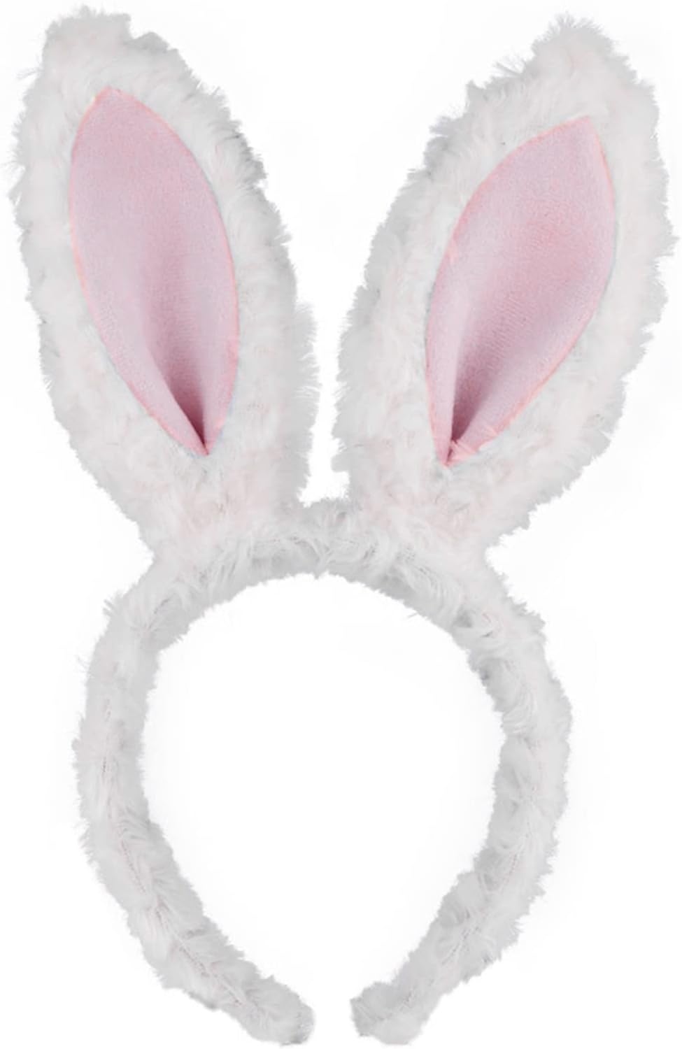 Toddler Baby Girl Women Easter Hairband Bunny Big Ear Plush Headband Kids Party Cute Princess Hair Accessories (One Size, White)