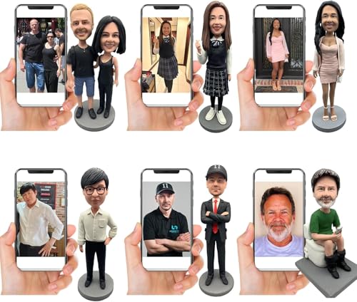 Figurinivque BOBBLEHEAD Statue Sculpture Customized Personalized Bobble Head Christmas Figures Cake Topper thumb #1