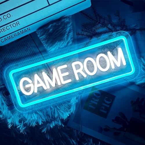 Image of LED Game Sign Game Zone Neon Signs Gaming Room Wall Art Decor Man Cave Lights Signs Gamer Home Bedroom Decoration USB Powered Brightness Adjustable