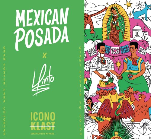 "MEXICAN POSADA" x Luis Pinto GROTE KLEURPOSTER GIANT COLORING POSTER