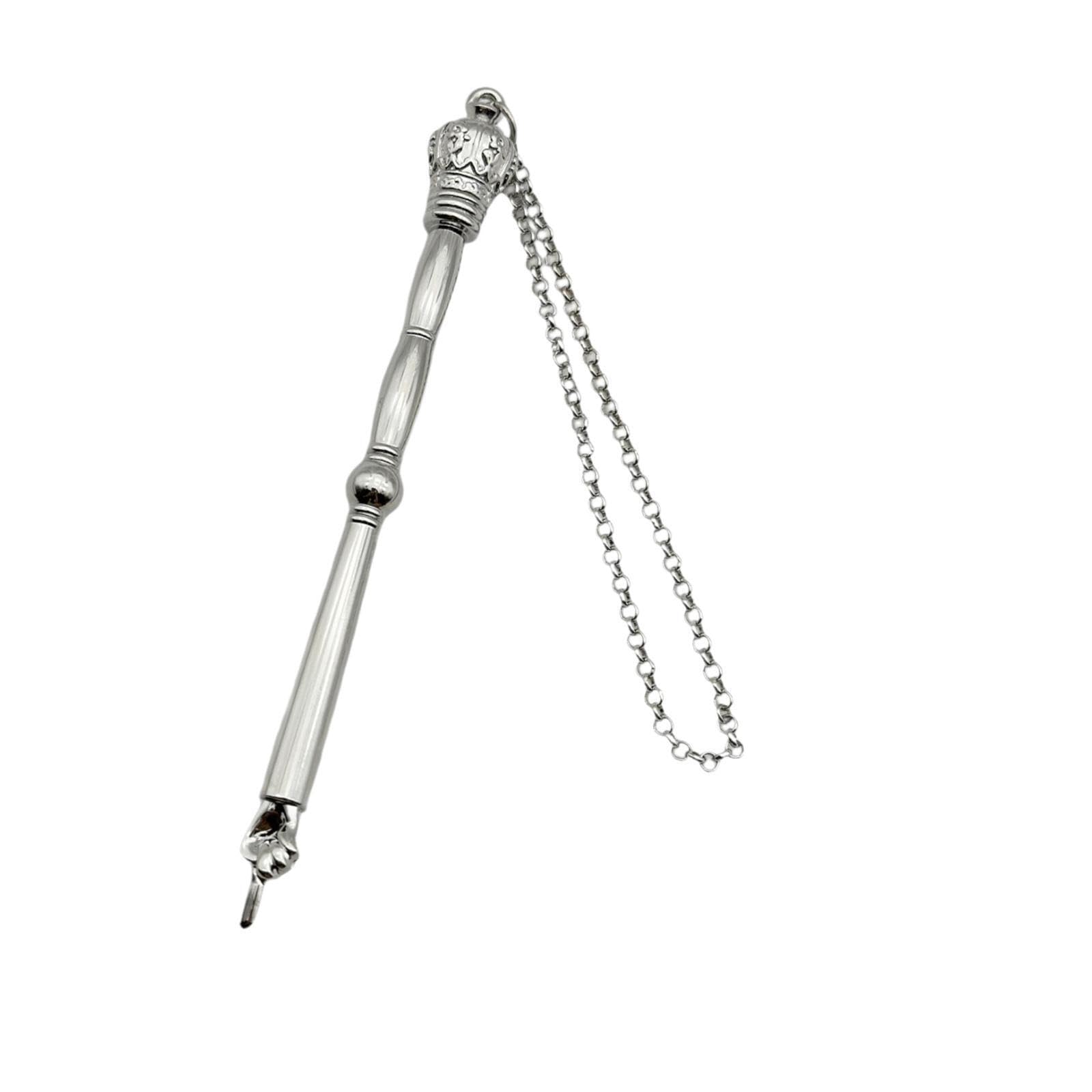 PIXZCSA Bible Pointer Yad Hand Pointer With Charm Constructed With Materials Ensures Long Lasting Satisfaction Birthday Jewish Bar Mitzvah Jewish, Silver Crown Head, Length 17cm
