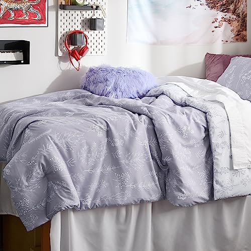 Image of Bedsure Twin /Twin XL Comforter Set - Lavender Comforter, Cute Floral Bedding Comforter Sets, Gifts for Woman, 2 Pieces, 1 Soft Reversible Botanical Flowers Comforter and 1 Pillow Sham