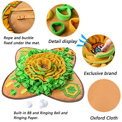 AWOOF Snuffle Mat Pet Dog Feeding Mat, Durable Interactive Dog Puzzle Toys Encourages Natural Foraging Skills - Image 3