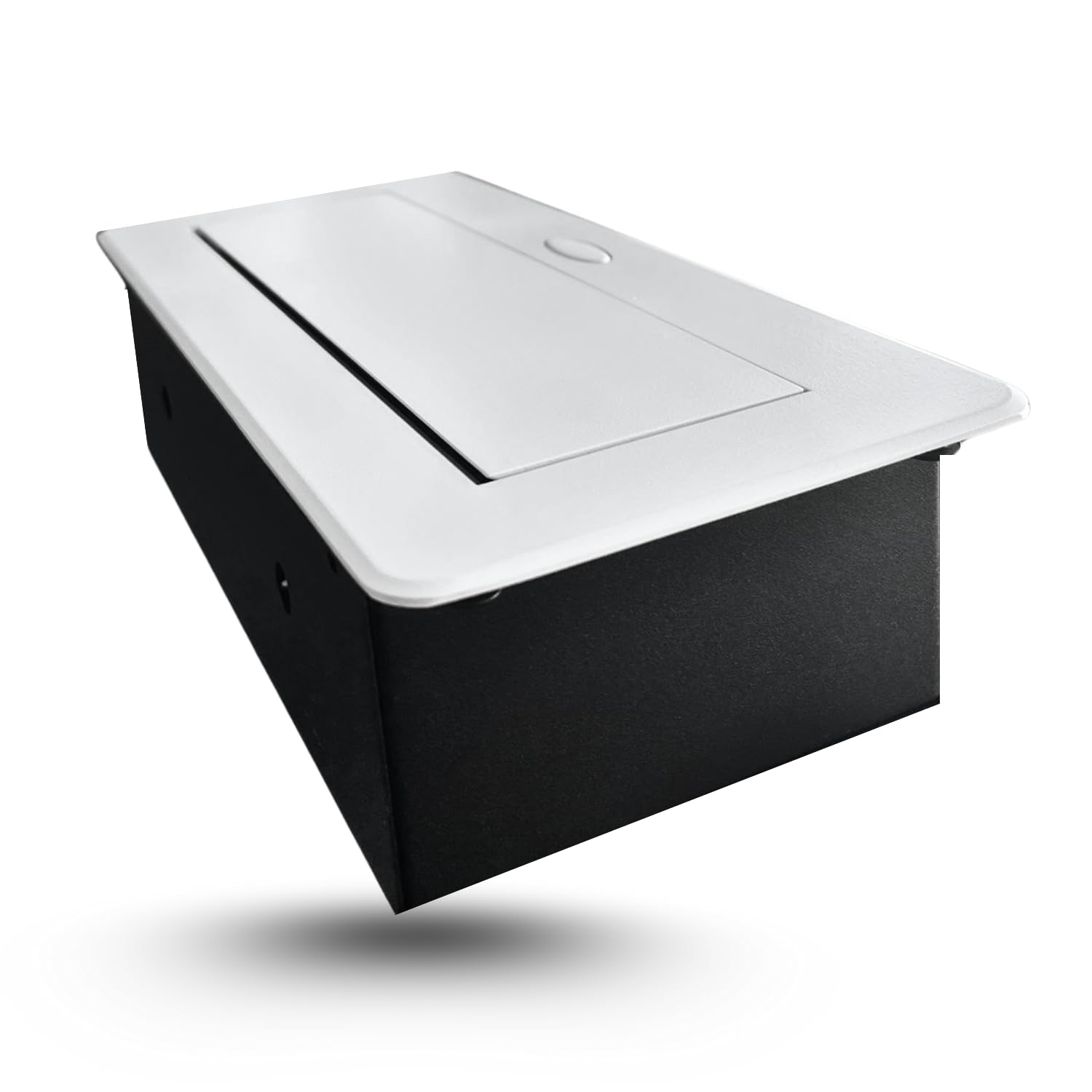 EVOTRADE Multiprise encastrée avec 2 prises SCHUKO + 2 prises USB (A+C), câble de 1,5 m - Pour bureau, salle de réunion, plan de travail - Couleur blanche