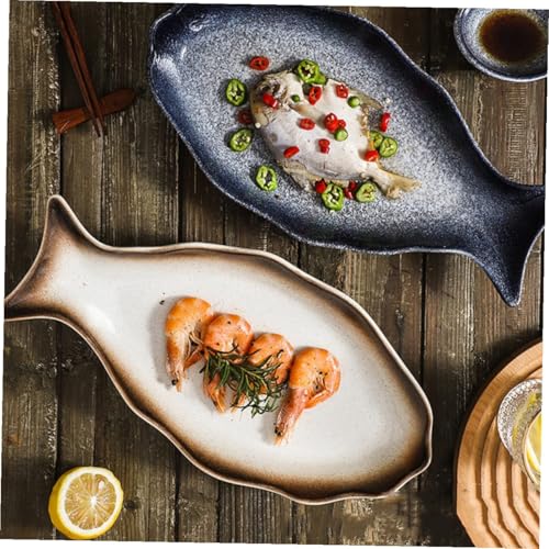 Plato de cerámica estilo japonés para sushi 14 pulg miniatura 7