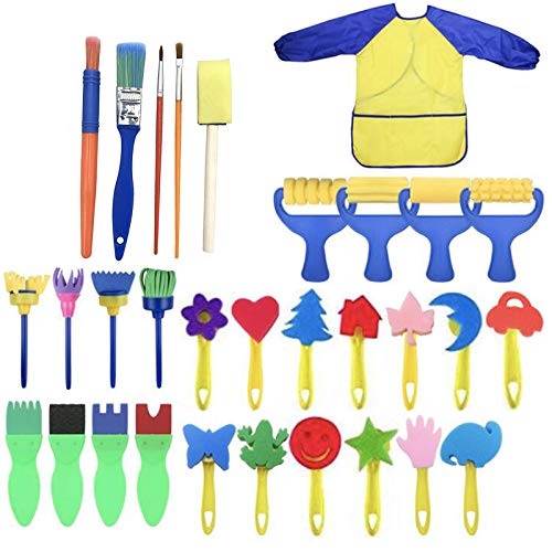 Party Propz Paint Brushes Set for Toddler Kids Early Learning Toys Paints sponges Crafts Materials/Art Supplies/Watercolor Painting/Artist Kit/3 4 5 6 7 8 Years Gifts nontoxic-100% Baby SafeWashable (B08BFCDRNR) Amazon Price History, Amazon Price Tracker