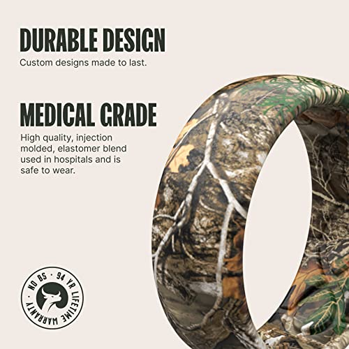 Groove Life RealTree Camo Silicone Ring - Breathable Rubber Wedding Rings for Men, Lifetime Coverage, Unique Design, Comfort Fit Ring2