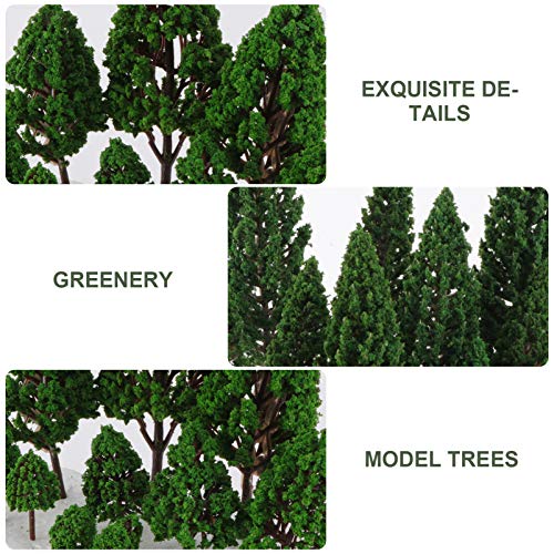 Garneck 22pcs Mini Model Trees Set Architecture Landscape Model Landscape Model Trees Railway DIY Landscape Decoration - Image 4