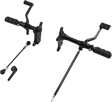 TCT-MOTORPARTS Forward Control Foot Pegs Complete Kit Levers & Linkages Fit For Harley Sportster XL883 XL1200 1991-2003 Black 2002 2001 2000 1999 1998