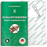Silberkraft Schlupfwespen gegen Kleidermotten - Trichogramma - 6 x 6 Karten - natürliche Bekämpfung von Motten - Express Lieferung vom Schädlingsbekämpfungs-Experten - biologisch und nachhaltig