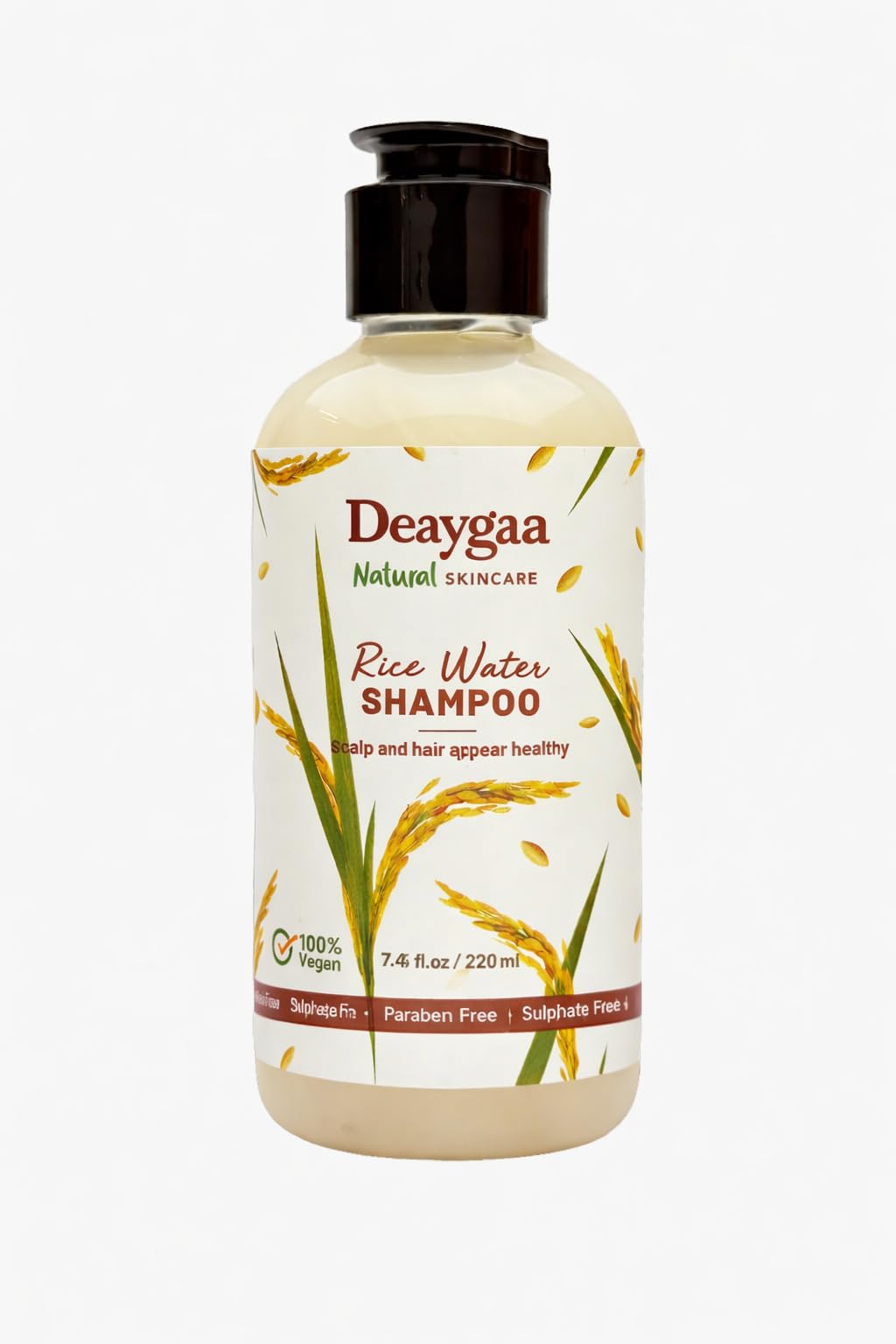 Deaygaa Rice Water Shampoo | Gentle Cleansing Formula | Smooth & Manageable Hair | Lightweight Daily Use | Paraben-Free | 220 ml