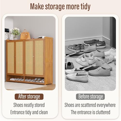 Étagère à chaussures en bambou pour optimiser les petits espaces - 4