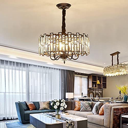 Lustre en cristal pour salon moderne avec hauteur modulable