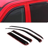 VXMOTOR for 1991-2001 Ford Explorer / 1997 Mercury Mountaineer - in-Channel Sun/Rain Guard Smoke Vent Shade Deflector Window Visors 4PC