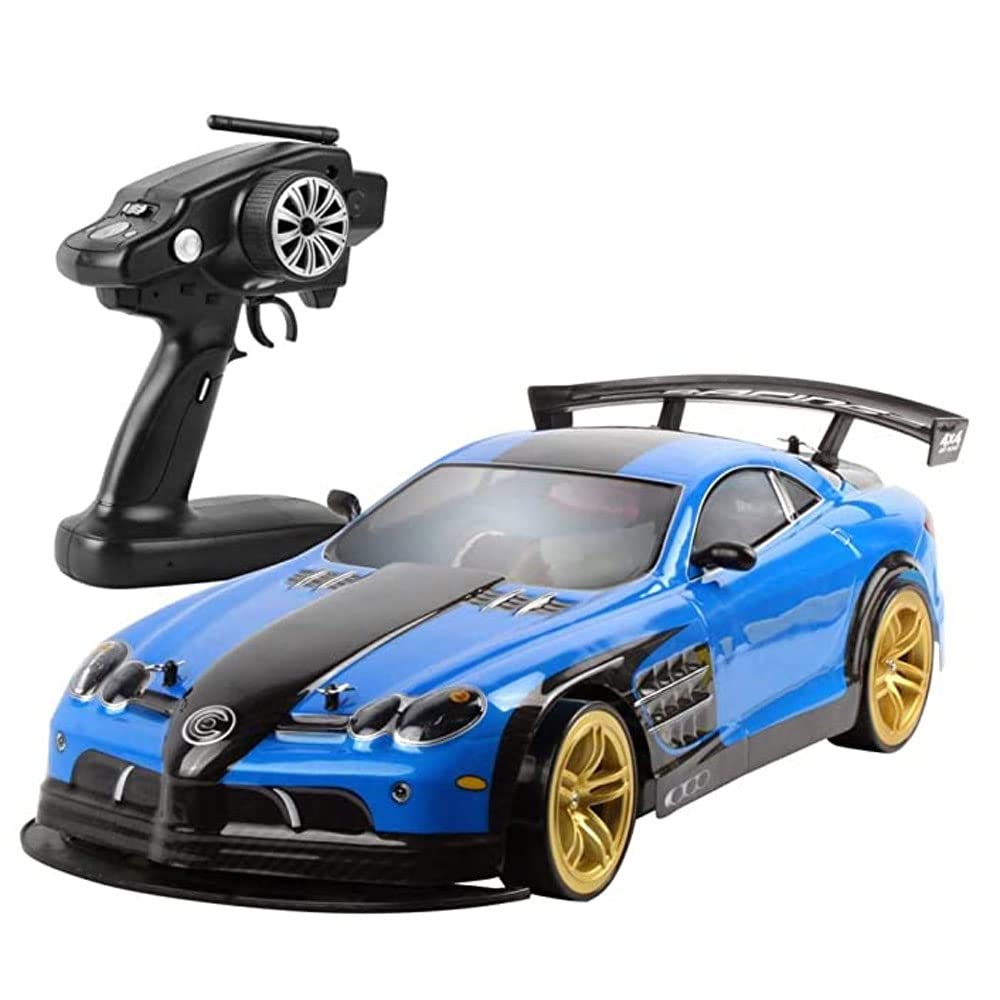 WOLWES Veicolo telecomandato di grandi dimensioni per auto RC, camion RC alla deriva da 70 km/h, auto da corsa elettrica ad alta velocità 2.4G, macchinina 4WD con corsa piatta e antigoccia, regalo p