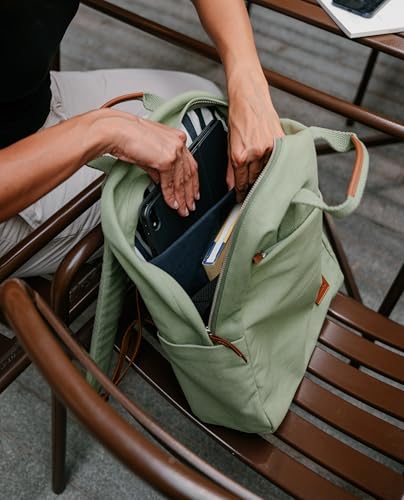 Image of DailyObjects Field Daypack Casual backpack fits upto 14 inch inch laptop with Luggage Sleeve| Unisex Travel Backpack | Made of Durable Canvas Material | Zippered Compartments with Pockets