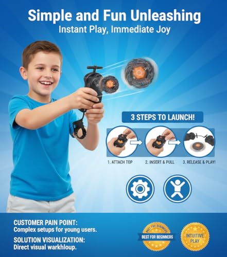 Image of Funstars Black Sol Blaze Eclipse Metal Fury Spinning Top with String Launcher(V145AS)