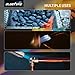 BLUEFIRE HZ-8150 Double Heads Swirl Flame Self-Ignition Hosed Turbo Torch 5' long Hose Trigger Start MAPP MAP Propane Welding Blowtorch Nozzle for brazing large diameter copper pipes, Torch Only