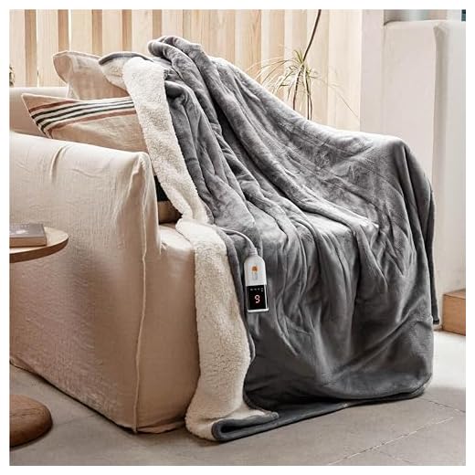 GOTCOZY Manta Eléctrica Grande 130x180 cm - Manta Térmica Suave y Sedosa con 6 Niveles de Calor y Temporizador de Apagado Automático 10 Horas, para Hogar y Oficina, Lavable a Máquina (Gris)