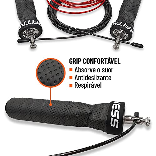 Corda de Pular Profissional Cross Speed Rope Jump Rope C/Rolamento D1fitness