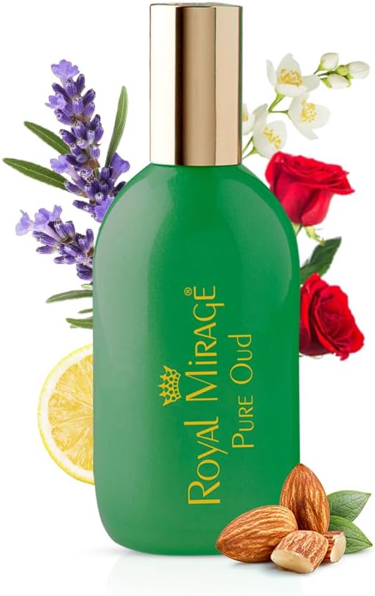 Royal Mirage Pure Oud Eau De Cologne | Long-Lasting Unisex Perfume | Oud, Leather & Saffron Notes | Bold & Captivating Luxury Fragrance | Exotic & Sophisticated Scent | Gift for Men & Women | 120ml
