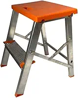 Escada 2 Degraus Banqueta Bilateral Alumínio Reforçada Ágata (Aluminum, 11x58x37)