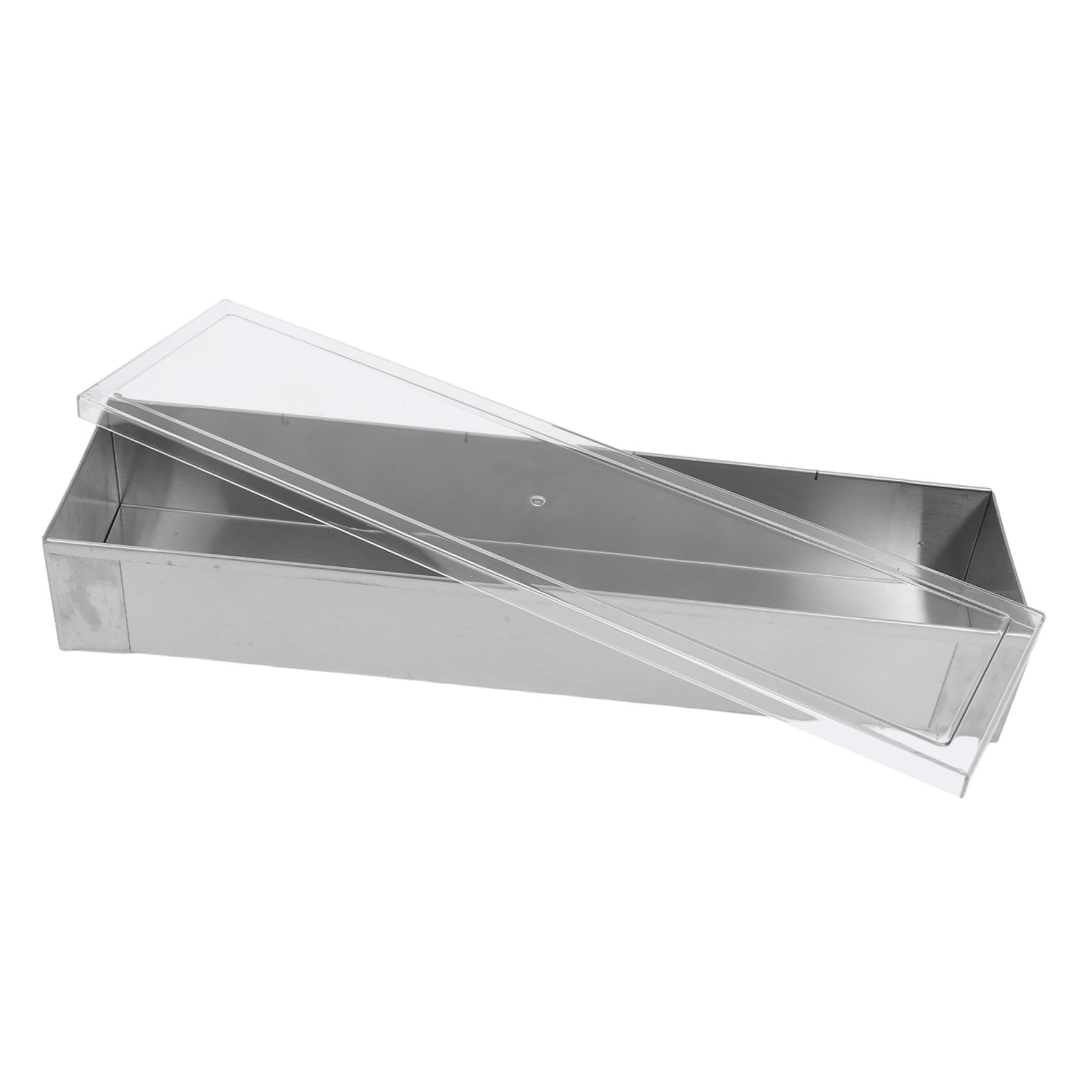 Rectangular Molde con Tapa y Medidas de Acero Inoxidable para Tiramisú