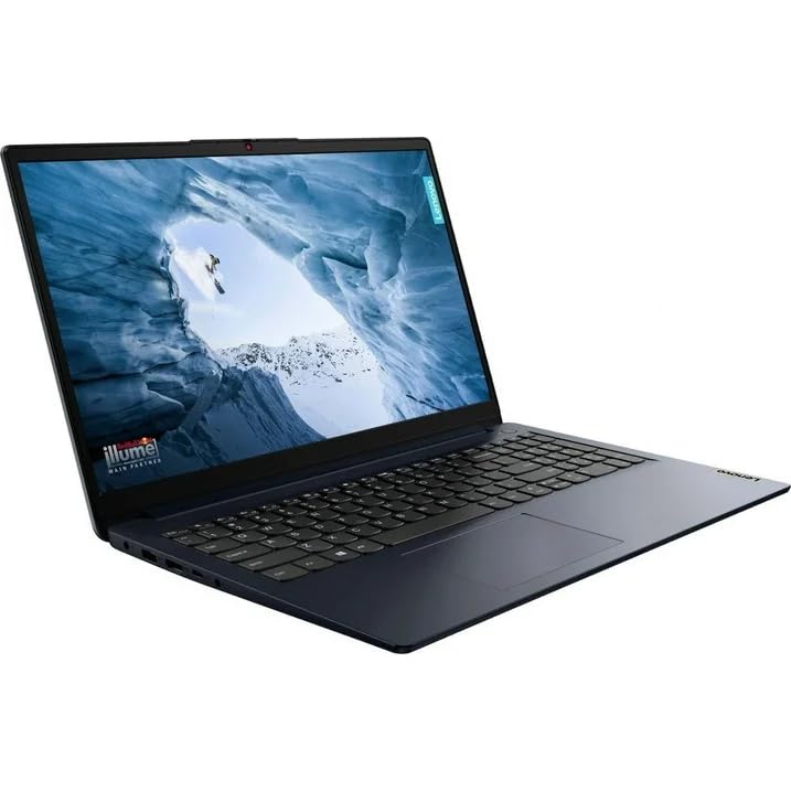 Image of Lenovo Ideapad 1 Laptop, 15.6 inch FHD (1920x1080) Touch Laptop, AMD Ryzen 5 7520U, 8GB RAM, 1TB SSD, AMD Radeon 610M Graphics, Windows 11 Home, Abyss Blue with Accessories