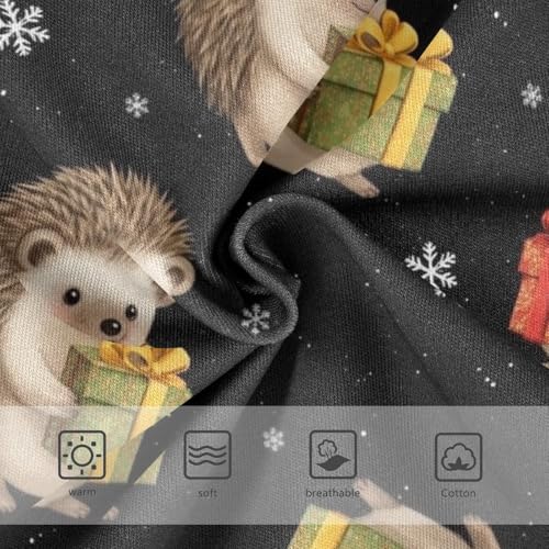 CHIFIGNO Boy Briefs Cotton Underwear Printed Breathable Toddler Boy Underwear Briefs, Cute Hedgehog Black3