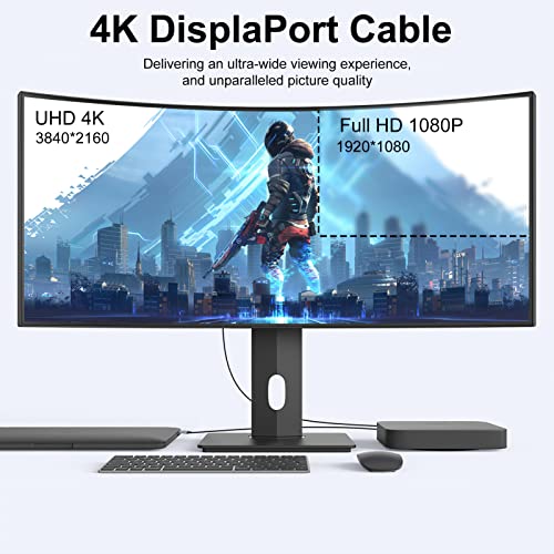 Câble DisplayPort 4K UV-Cable pour le télétravail sur double écran - 3