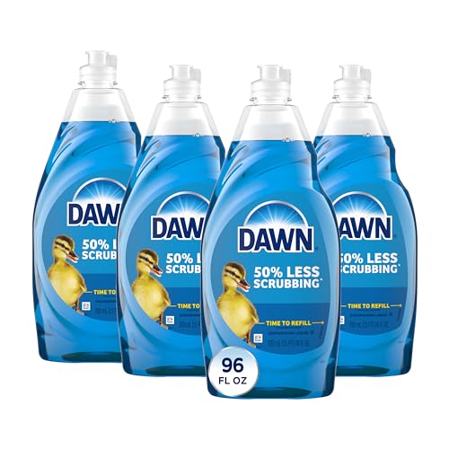 Dawn Ultra Dish Soap, Dishwashing Liquid, Original, Dish Soap Liquid, Dish Soap Refill, 4×24 Fl Oz Bundle