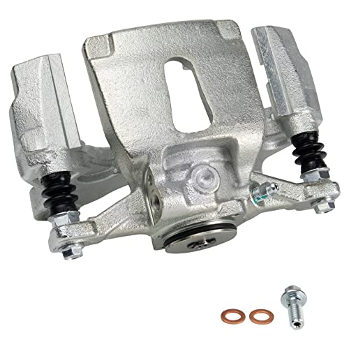 Image of TRQ Rear Performance Brake Pad, Caliper, & Rotor Kit Ceramic Vented Premium G-Coated Compatible with 2015-2018 Ford F-150