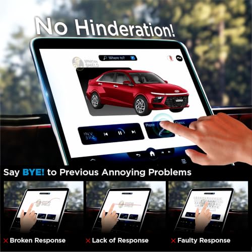 Image of Spartan Shield [2 PACK] Screen Protector For Hyundai Verna 2026 Facelift || Fits Top-End HX10 Model || 10.25 Inch Dual-Screen Infotainment & Instrument Cluster Protector || Anti Scratch | Water Repellant | HD Clarity | High Touch Sensitivity | Bubble Free Installation || New VERNA 2026+ Car Stereo Film || Android TouchScreen Accessories [Not Tempered Glass]
