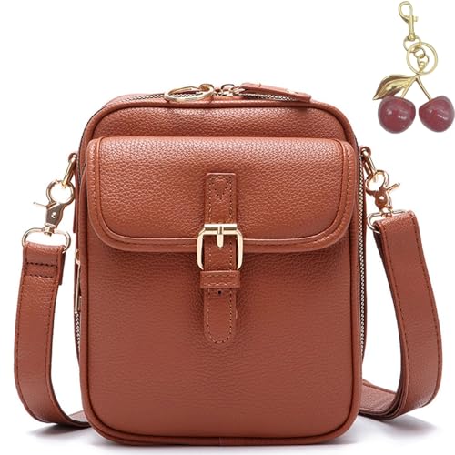 Collaboraten1 Crossbody Leather Bag, Urvashi - Luma Urvashi Retro Double-Layer Large Capacity Mini Crossbody Bags