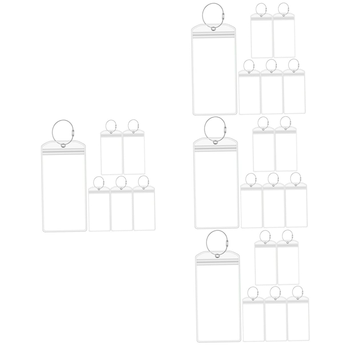 LIFKOME 4 Set di Etichette per Bagagli da Viaggio Compatte in Plastica E Acciaio Inossidabile per Indirizzo Numero di Telefono 6 Pezzi * 4