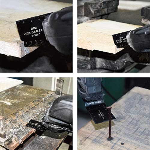 Miniatura 8 de 10 hojas de sierra oscilantes bimetálicas de madera y metal de liberación rápida para Fein Multimaster, Porter Cable, Black&Decker, Bosch Craftsman,