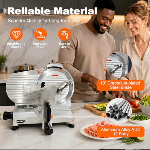 Image of Commercial Meat Slicer, 12 inch 320W Frozen Meat & Deli Slicer