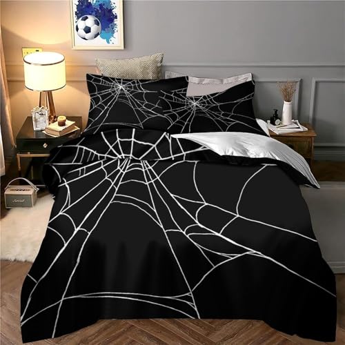 Housse de couette motif toile d'araignée super douce pour protéger la peau sensible