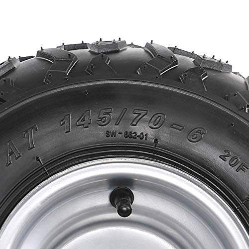 Wphmoto 4Pcs 145/70-6 Tubeless Wheel Tires With 6'' Rims For Atv Go Kart Utv Quad Bike 4 Wheelers #TOP2