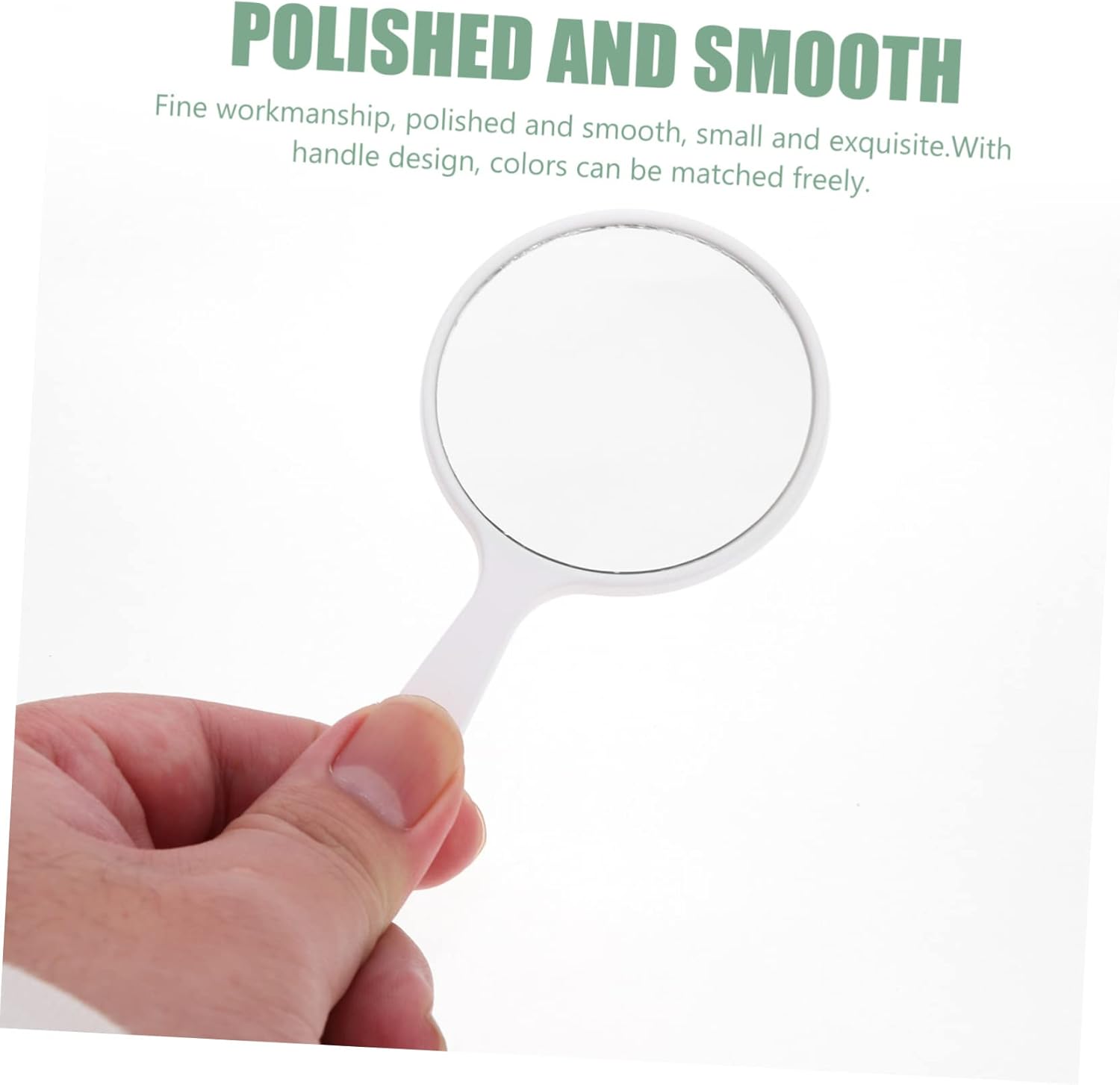 25pcs Round Handheld Makeup Mirrors Compact Travel Cosmetic Mirrors with Stylish Handle for Easy Carrying and High-Definition Reflection for Makeup The Go