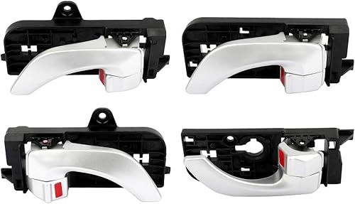 Miniatura 5 de Manijas interiores de repuesto para el lado del pasajero del conductor para 2005-2008 para Hyundai Sonata Silver 4 piezas manija de puerta